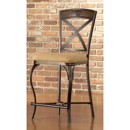 24" Counter Stool with Upholstered Seat